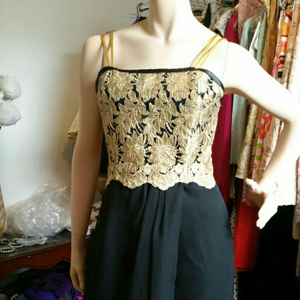 Lace and chiffon dress